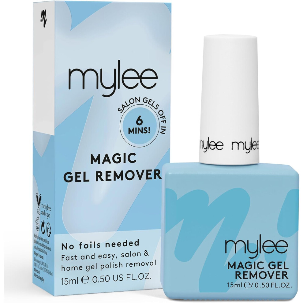 Magic Gel Remover by Mylee Gel & Acrylic Nail Polish Remover Easily & Quickly Removes Soak-Off Gel Polish in 6 only minutes 15ml