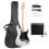 GST Stylish Electric Guitar Kit with Black Pickguard White 1