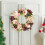 Living And Home 45cm Artificial Peony Mixed Flowers Wreath with Rattan Base 3