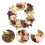 Living And Home 45cm Artificial Peony Mixed Flowers Wreath with Rattan Base 4