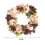 Living And Home 45cm Artificial Peony Mixed Flowers Wreath with Rattan Base 5