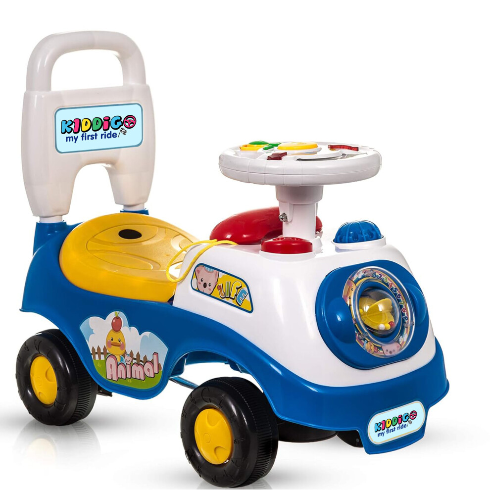 (Blue) MY FIRST RIDE ON KIDS TOY CAR BOYS GIRLS PUSH ALONG TODDLERS INFANTS WALKER