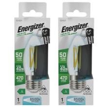 Energizer A Rated LED Candle E27 470lm 2.2W 6500K (Daylight) Pack of 2