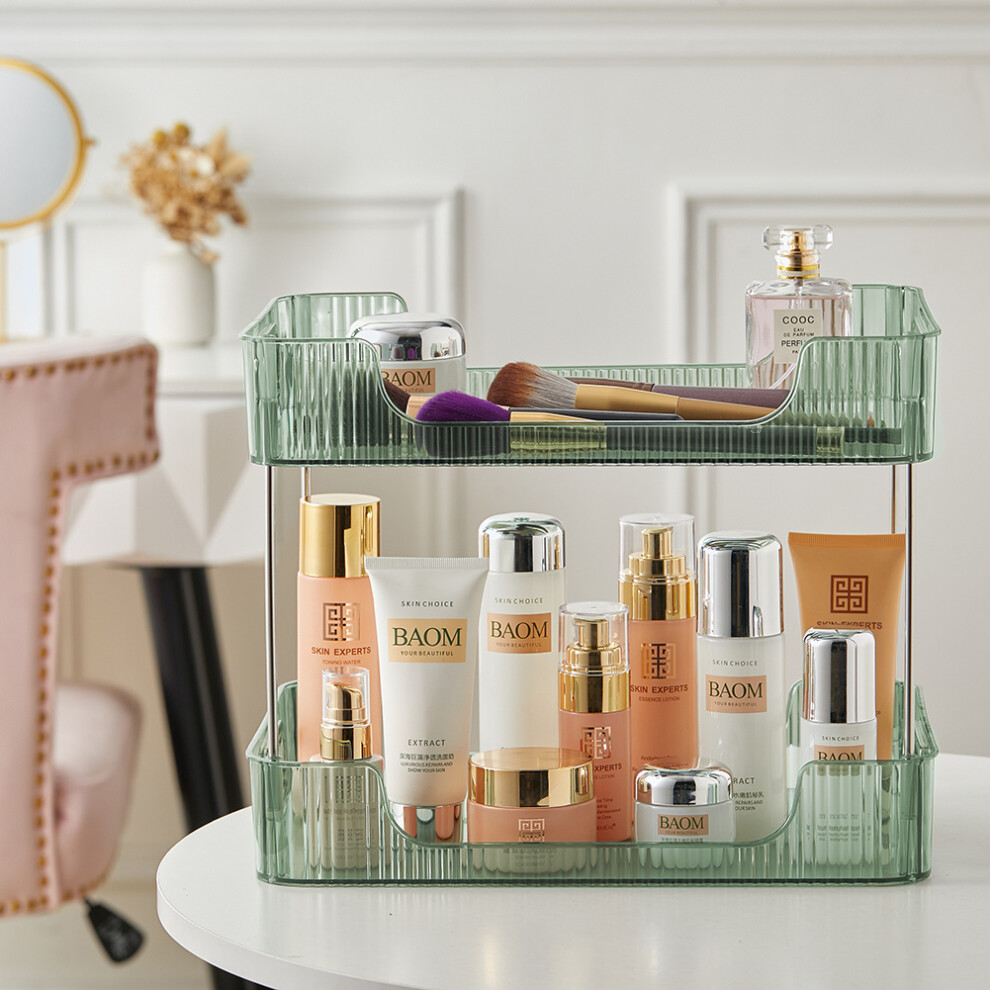 Cosmetic Storage Rack 2 Tier Desktop Skin Care Organiser Perfume Display Stand