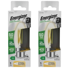 Energizer A Rated LED Candle B22 470lm 2.2W 2700K (Warm White) Pack of 2