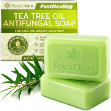 Antifungal Antibacterial Tea Tree Oil Soap for Face & Body Acne for Athlete's Foot Tinea Versicolor Folliculitis Ringworm Jock Itch 2 Pack