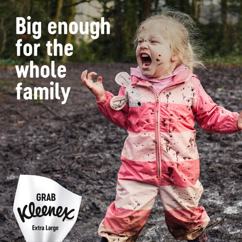 Kleenex Extra Large Soft Facial Tissues, 100 Recyclable Packaging, 24