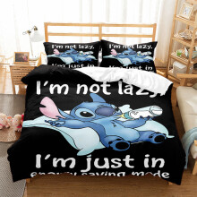 (ZQ94268, UK Double) Stitch Duvet Cover With Pillowcases Bedding Set