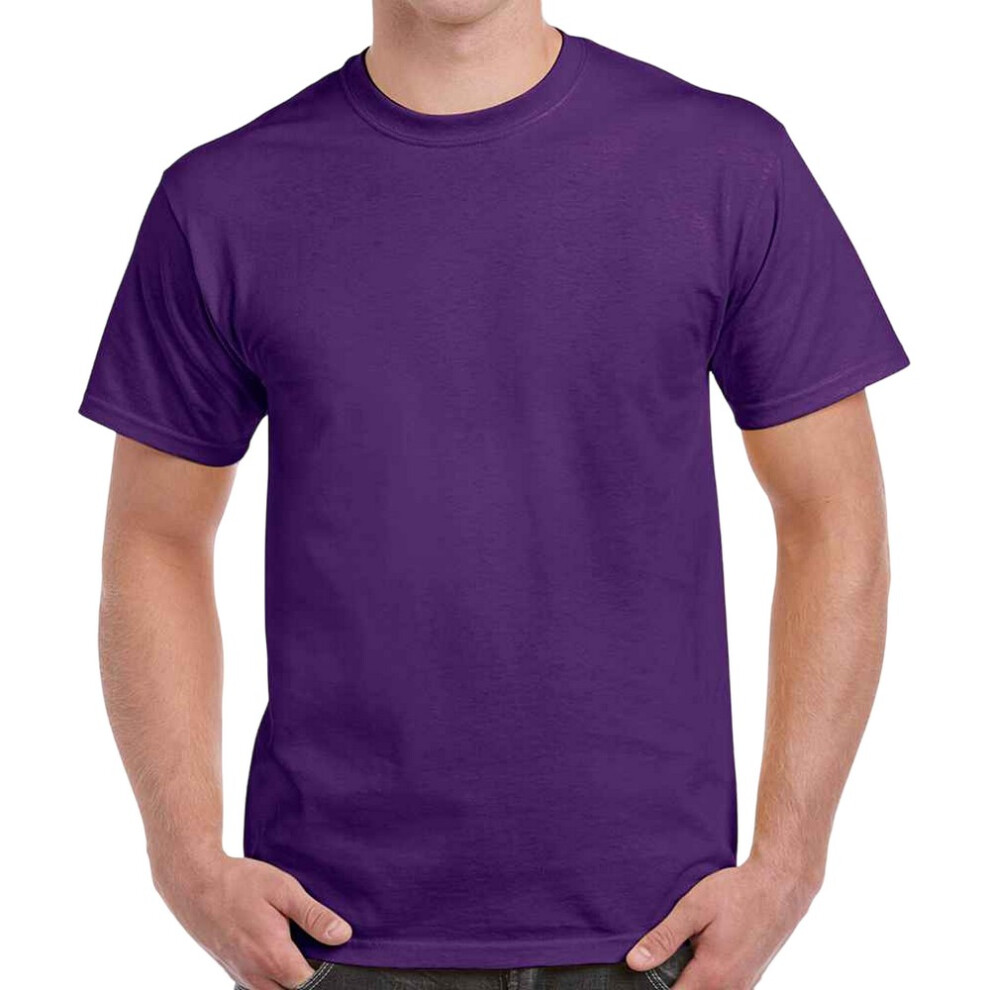 (XXL, Purple) Gildan Mens Heavy Cotton T-Shirt