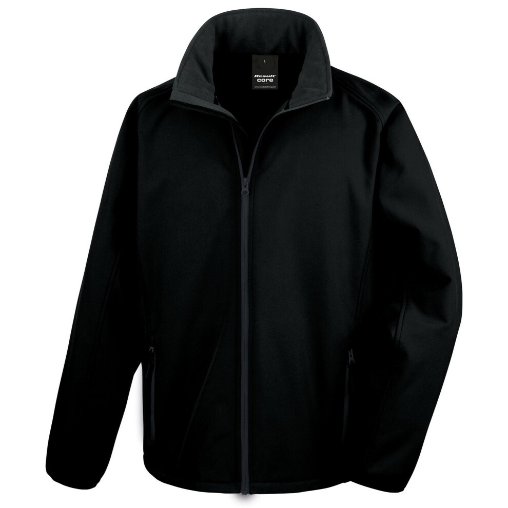 (S, Black) Result Core Mens Printable Soft Shell Jacket