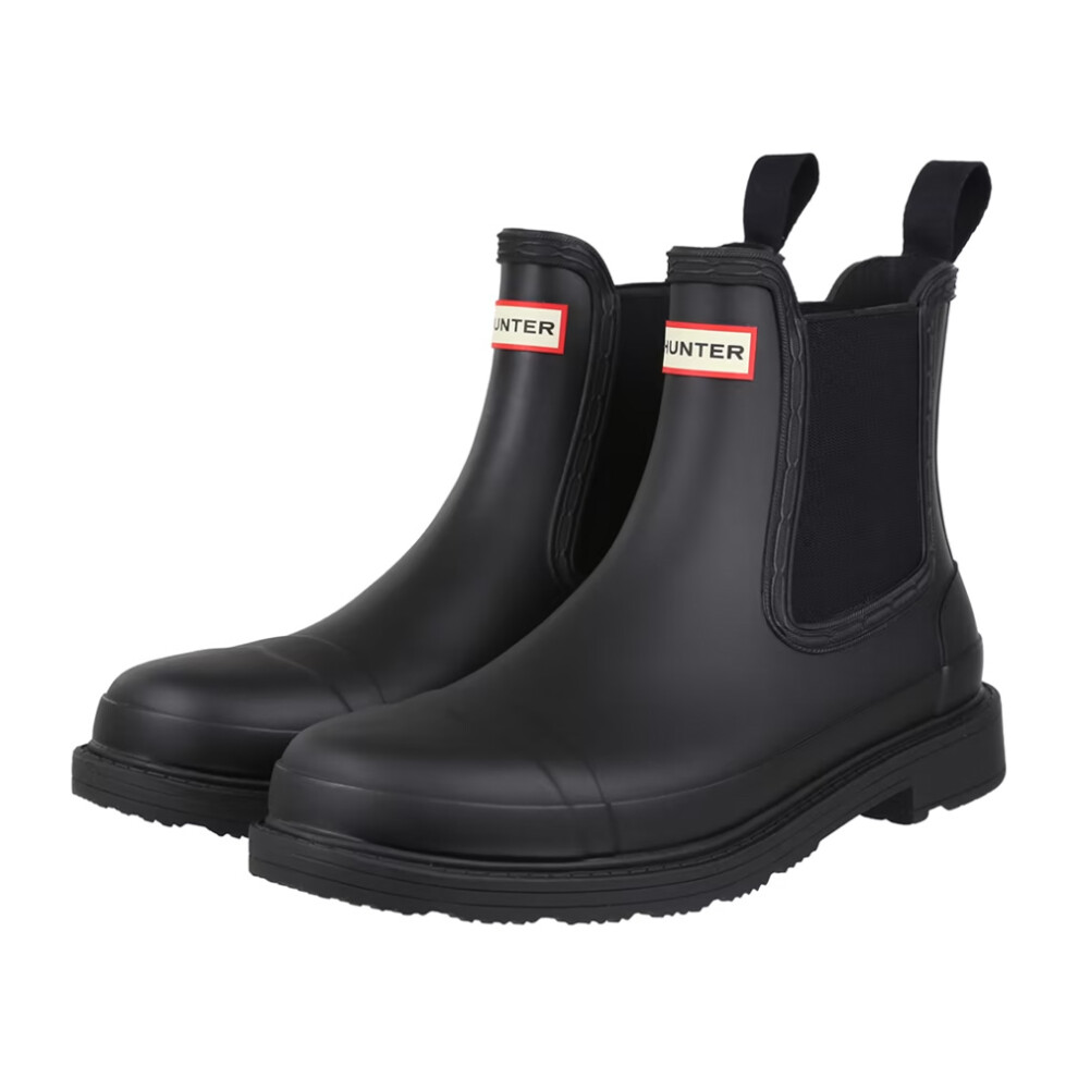 (4 UK, Black) Hunter Womens/Ladies Commando Chelsea Boots