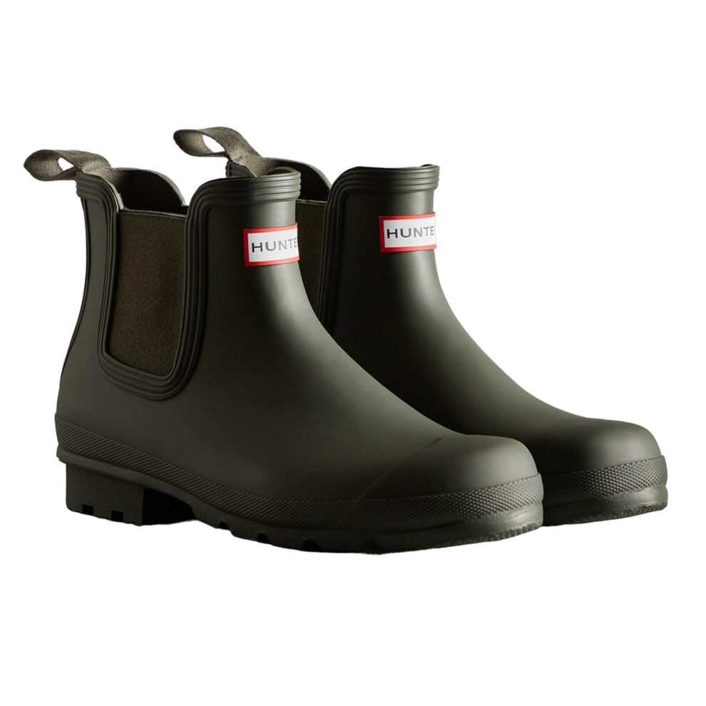 (12 UK, Dark Olive) Hunter Mens Original Chelsea Boots
