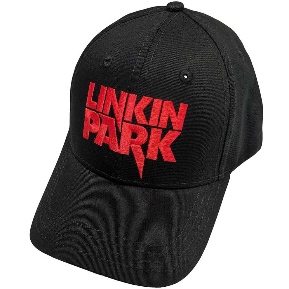 (One Size, Black/Red) Linkin Park Unisex Adult Logo Baseball Cap-image-OPC-PF2SVD2-NEW