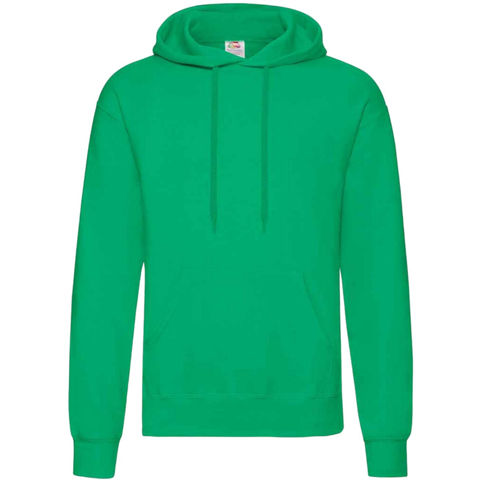 (S, Kelly Green) Fruit Of The Loom Unisex Adults Classic Hooded Sweatshirt