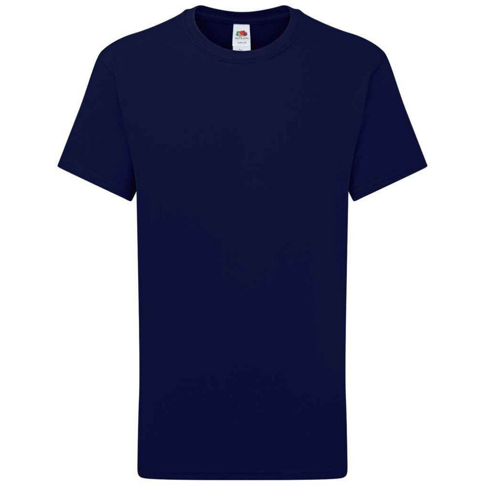 (14-15 Years, Deep Navy) Fruit of the Loom Childrens/Kids Iconic 195 Premium T-Shirt