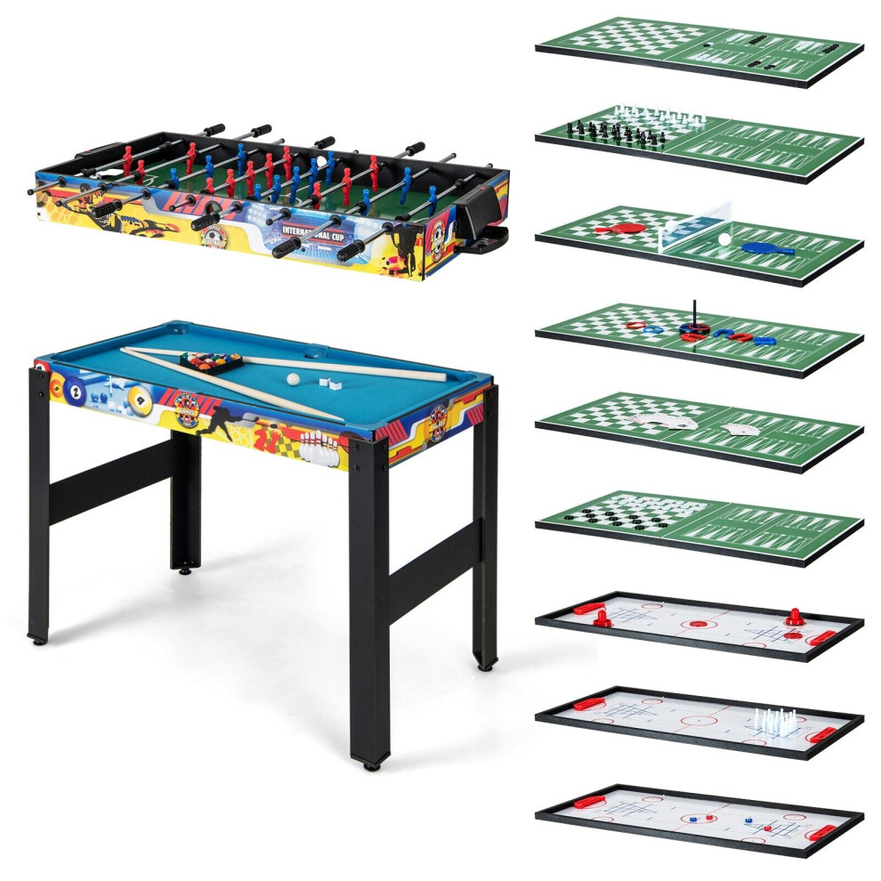 12-in-1 Combo Game Table Set Foosball Air Hockey PingPong Shuffleboard