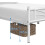(White) Single Metal Bed Frame Slatted Headboard Bedroom 4