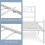 (White) Single Metal Bed Frame Slatted Headboard Bedroom 5