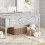 (White) Single Metal Bed Frame Slatted Headboard Bedroom 6