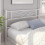 (White) Single Metal Bed Frame Slatted Headboard Bedroom 7