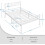 (White) Single Metal Bed Frame Slatted Headboard Bedroom 9