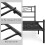 (Black) Single Metal Bed Frame Slatted Headboard Bedroom 4