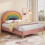(135*190 cm) Upholstered Bed with Slatted Frame and Headboard 1
