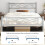(Silver) Single Metal Bed Frame Slatted Headboard Bedroom 3