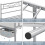 (Silver) Single Metal Bed Frame Slatted Headboard Bedroom 9