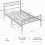 (Silver) Single Metal Bed Frame Slatted Headboard Bedroom 10