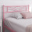 (Pink) Single Metal Bed Frame Slatted Headboard Bedroom 3