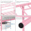 (Pink) Single Metal Bed Frame Slatted Headboard Bedroom 9