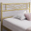 (Gold) Single Metal Bed Frame Slatted Headboard Bedroom 8