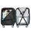 (Navy) Cabin Size ABS Hard Shell Suitcase With Duffel Bag 10