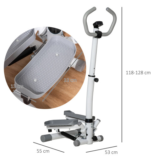 Homcom HOMCOM Adjustable Twist Stepper Step Machine For Home Gym Aerobic Workout 1