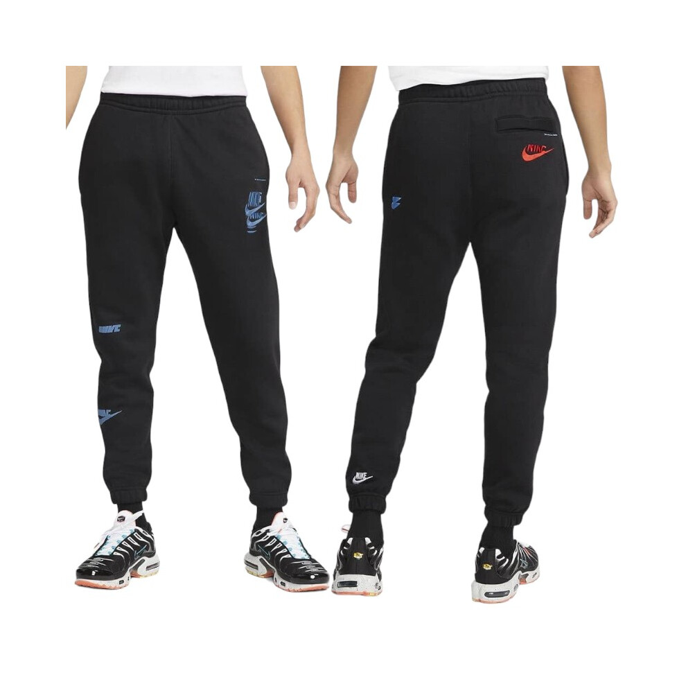 (Black, S) NIKE DM6872 Mens Fleece Joggers Sweat