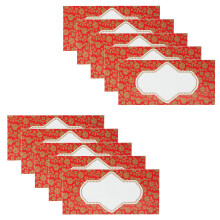 (Red Flowers) Money Envelopes Wedding Shagun Fancy Gift Card Voucher Cash Wallet Patterned 10x