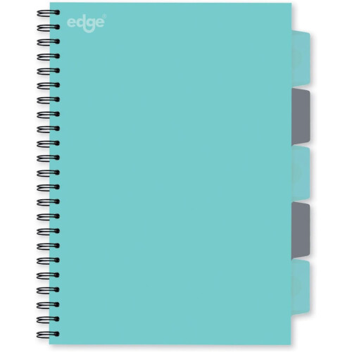 A4 Mint Green & Grey Project Notebook 5 Dividers Project Study Book
