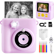 (Purple) Kids Camera Instant Print, Instant Camera