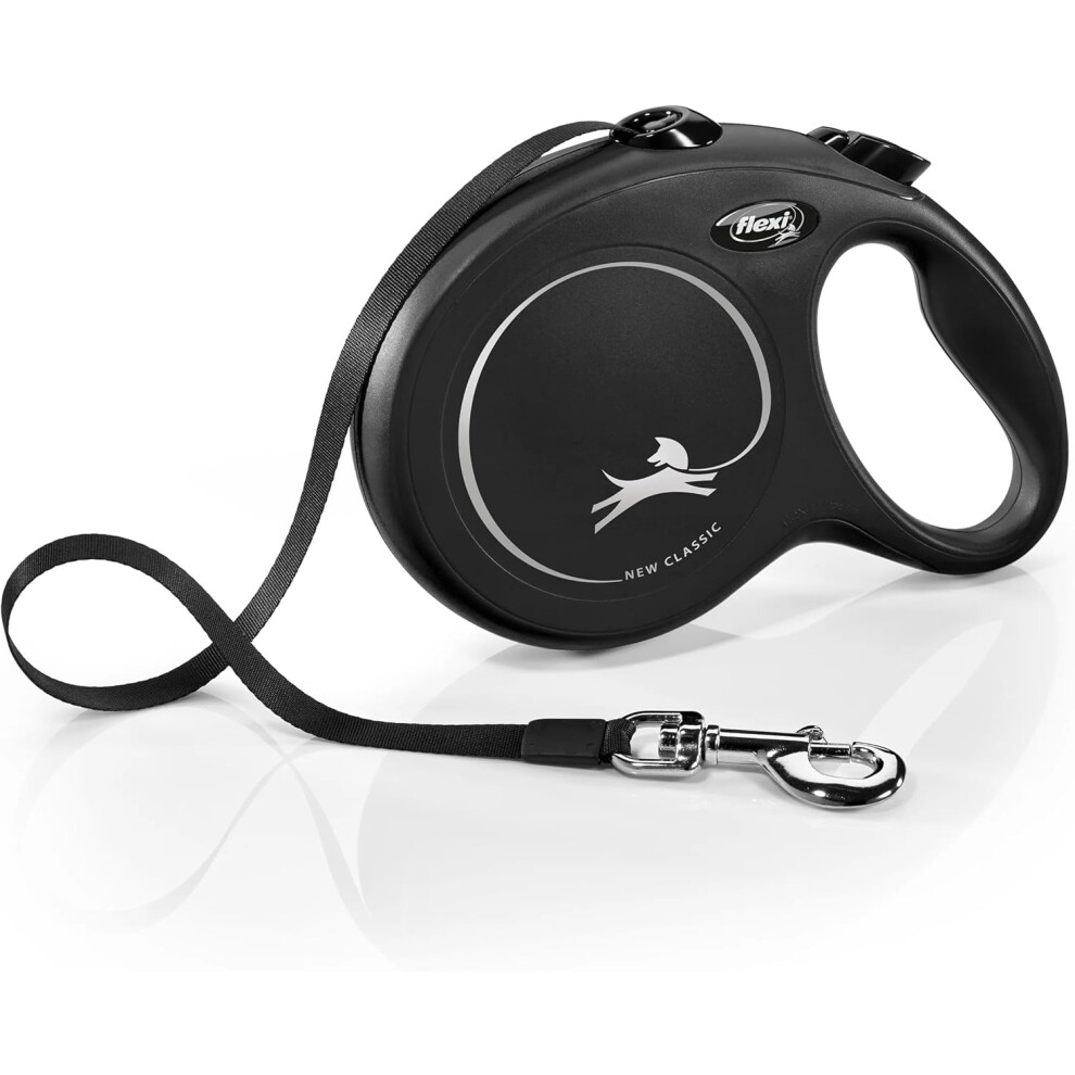 (Large, 26 Ft) Giant Professional Neon Tape 10M Retractable Dog Leash/Lead For Dogs Up To 50Kgs/110Lbs Black