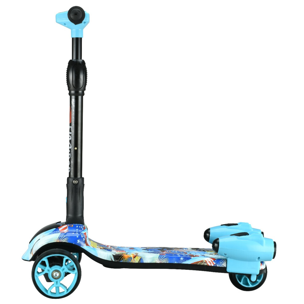 blue-camo--3-wheel-kids-scooter-foldable-steam-sprayer-kick-scooters-bluetooth-flashing-led