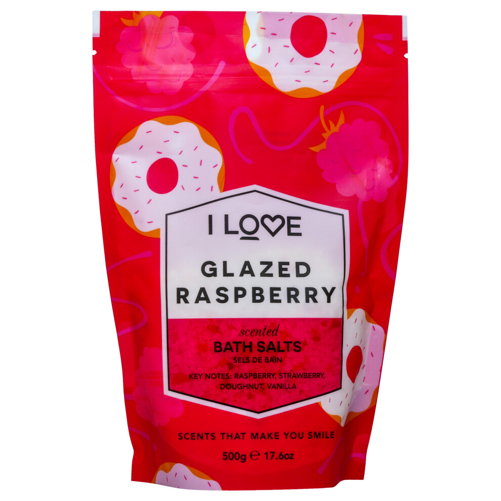 I Love Cosmetics Ltd Scented Bath Salts - Glazed Raspberry By I Love Cosmetics For Women - 17.6 Oz Bath Salt