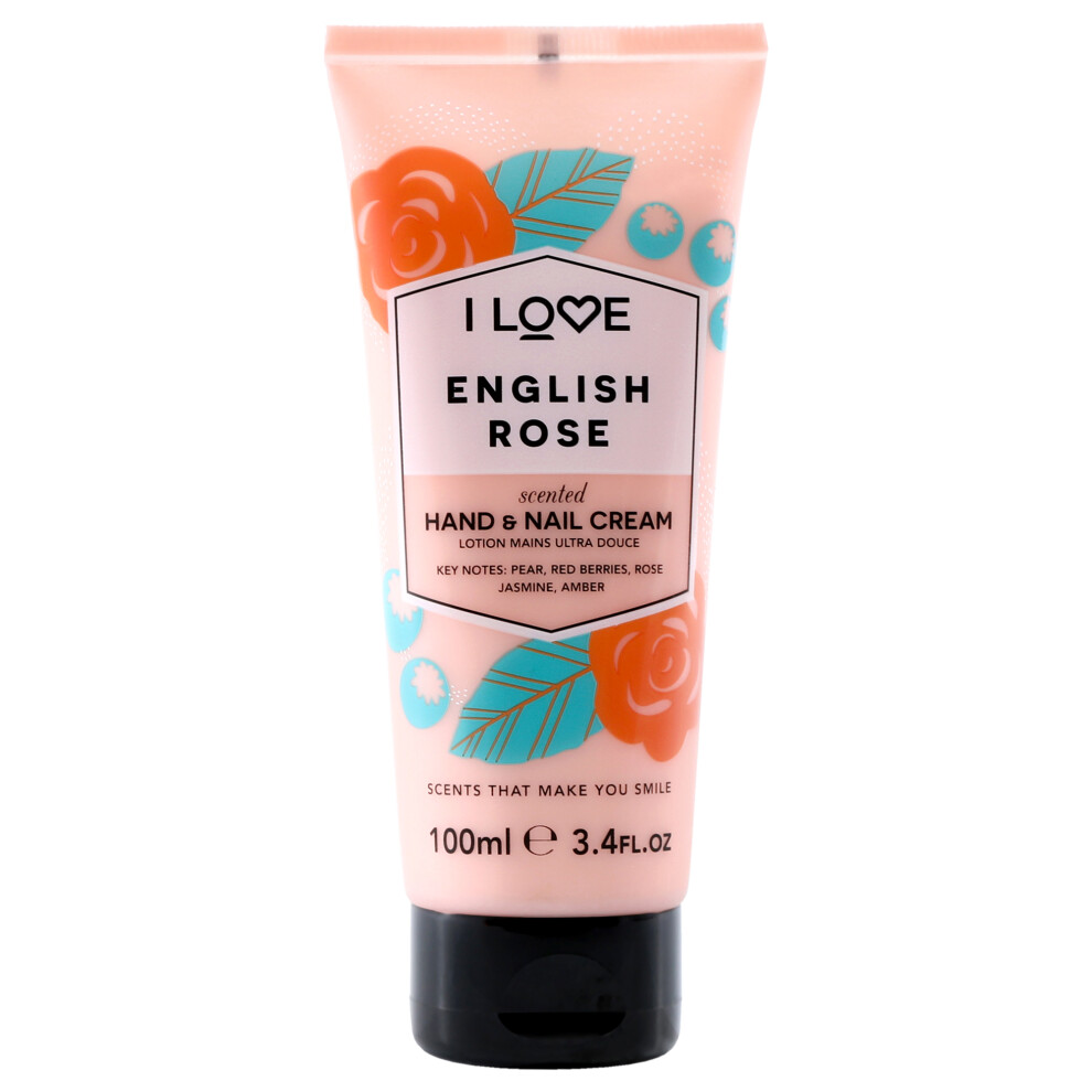 Scented Hand and Nail Cream - English Rose by I Love Cosmetics for Women - 3.4 oz Cream-image-OPC-PF2T22V-NEW