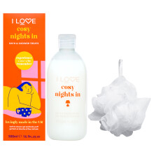 Shower Gel, I Love, Hydrating, For All Skin Types, Body Sponge