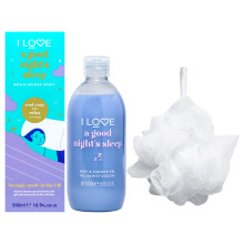 Shower Gel, I Love, Hydrating, For All Skin Types, Body Sponge