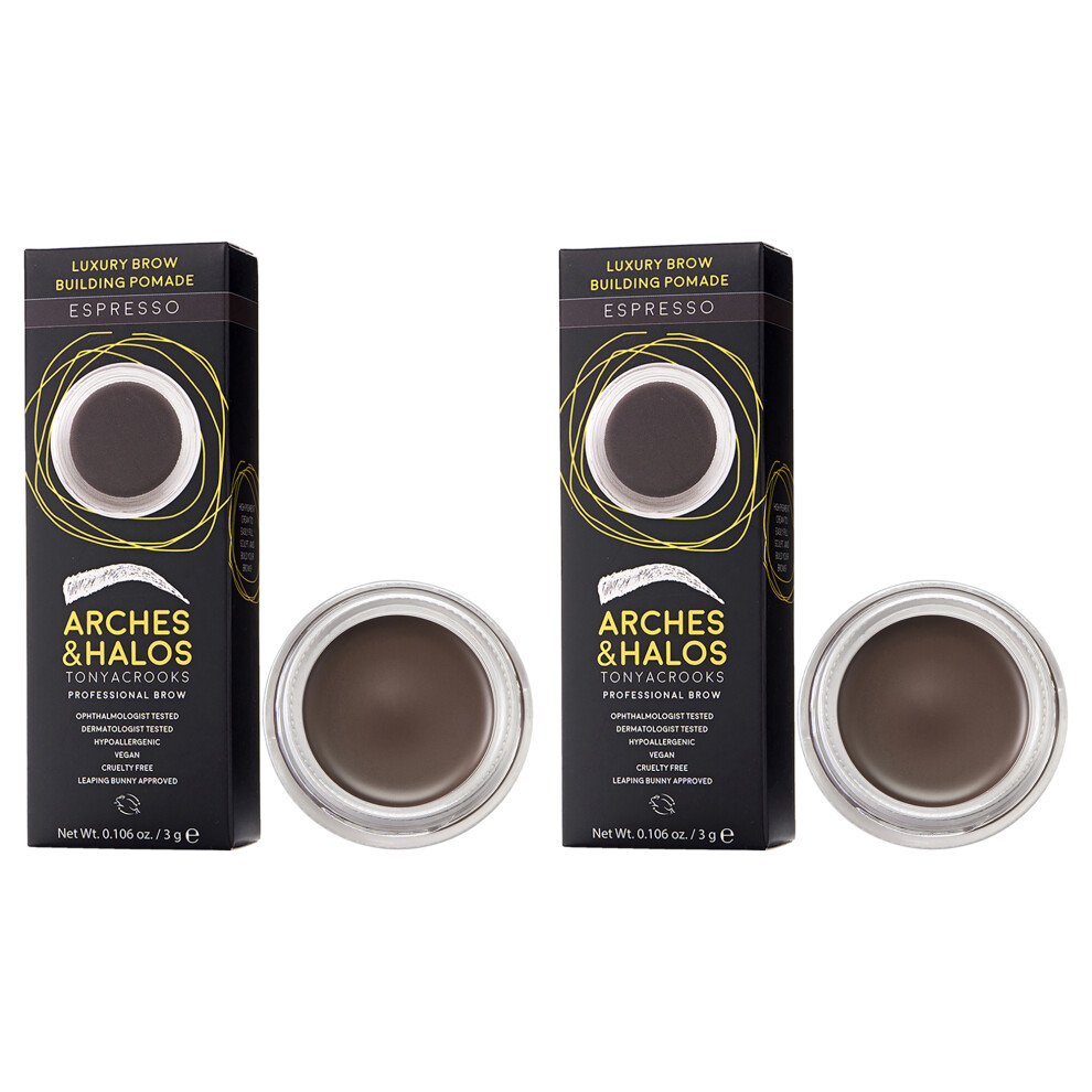 Arches And Halos Luxury Brow Buiding Pomade - Espresso By For Women - 0.106 Oz Pomade - Pack Of 2