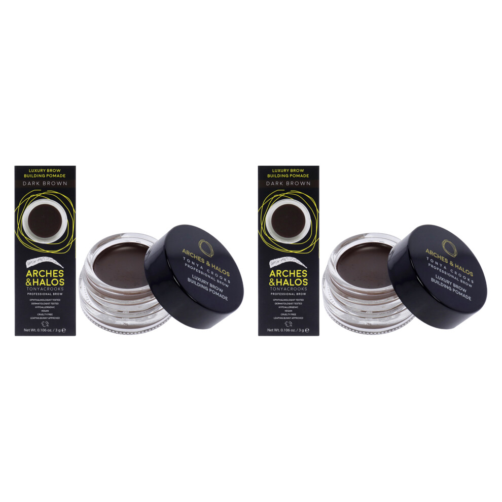 Arches And Halos Luxury Brow Buiding Pomade - Dark Brown By For Women - 0.106 Oz Pomade - Pack Of 2