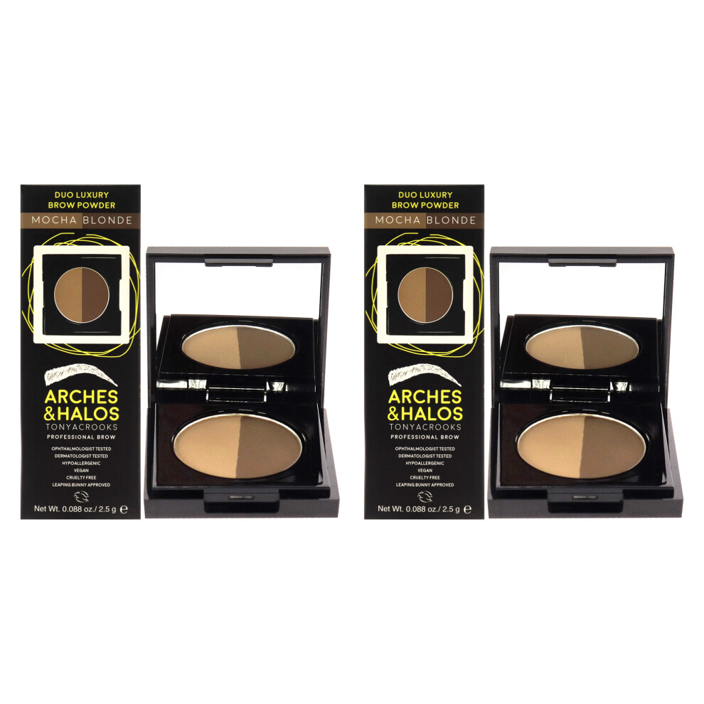 Arches And Halos Duo Luxury Brow Powder - Mocha Blonde By For Women - 0.088 Eyebrow - Pack Of 2