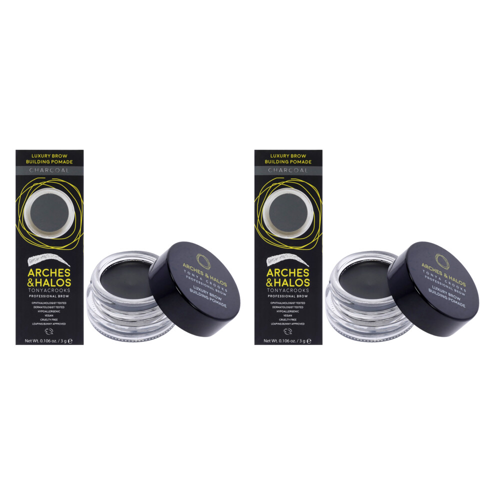 Arches And Halos Luxury Brow Building Pomade - Charcoal By For Women - 0.106 Oz Pomade - Pack Of 2