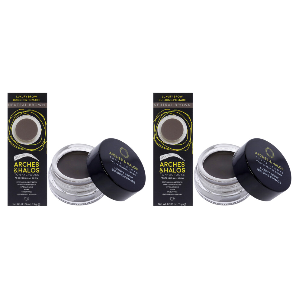 Arches And Halos Luxury Brow Buiding Pomade - Neutral Brown By For Women - 0.106 Oz Pomade - Pack Of 2